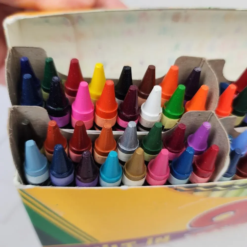 Crayola 96ct Crayons with Built-in Sharpener from 2004 Light Use of 4